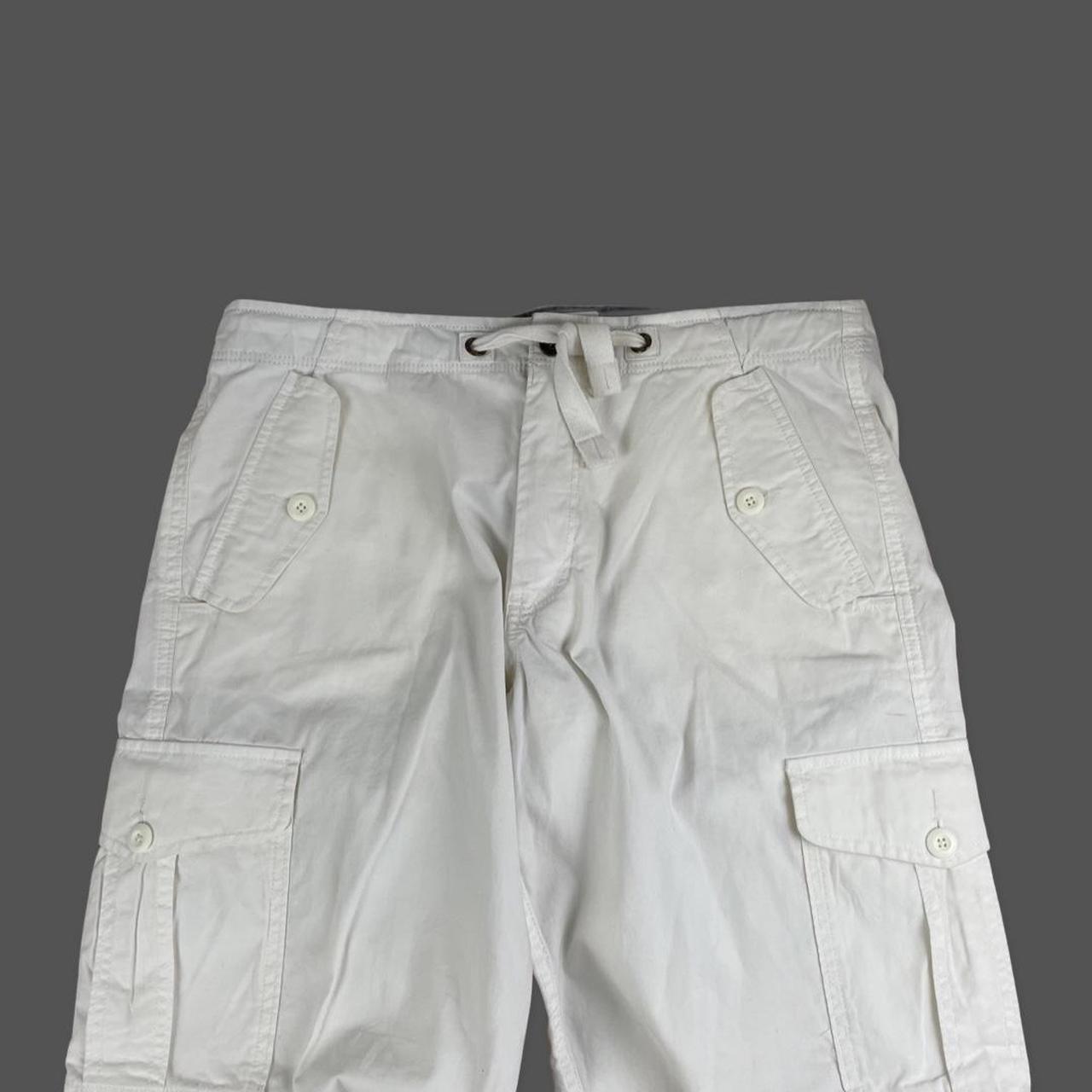 Vintage deadstock puma para cargo pants in white - Depop