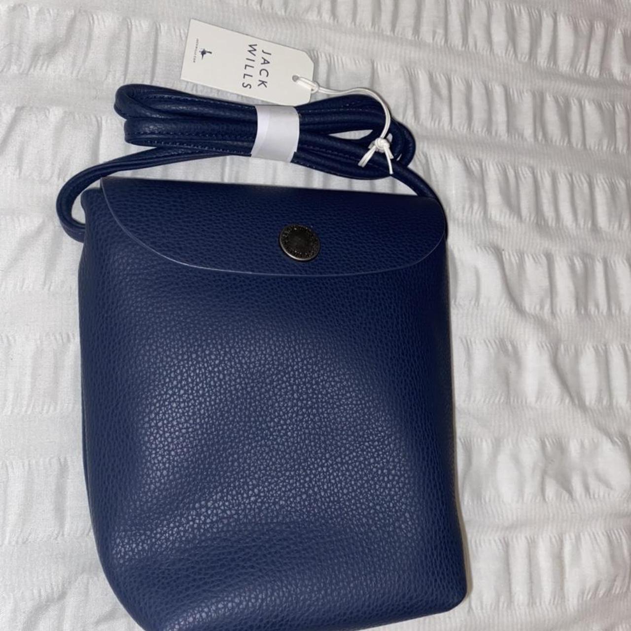 Jack wills leather cross body bag in navy. Never