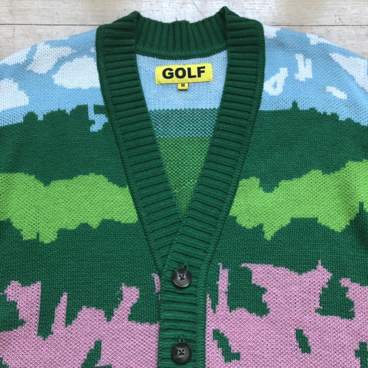 LANDSCAPE CARDIGAN BY GOLF WANG, WOOL/ACRYLIC...