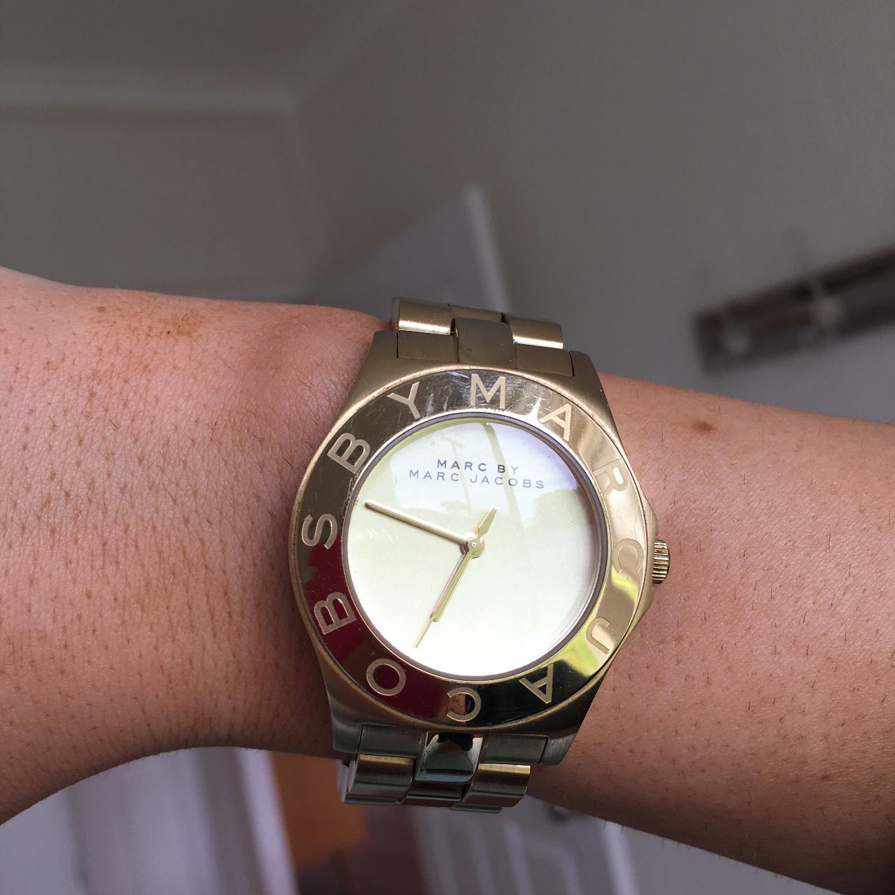 Authentic Marc Jacobs Analogue Watch Gold stainless... - Depop