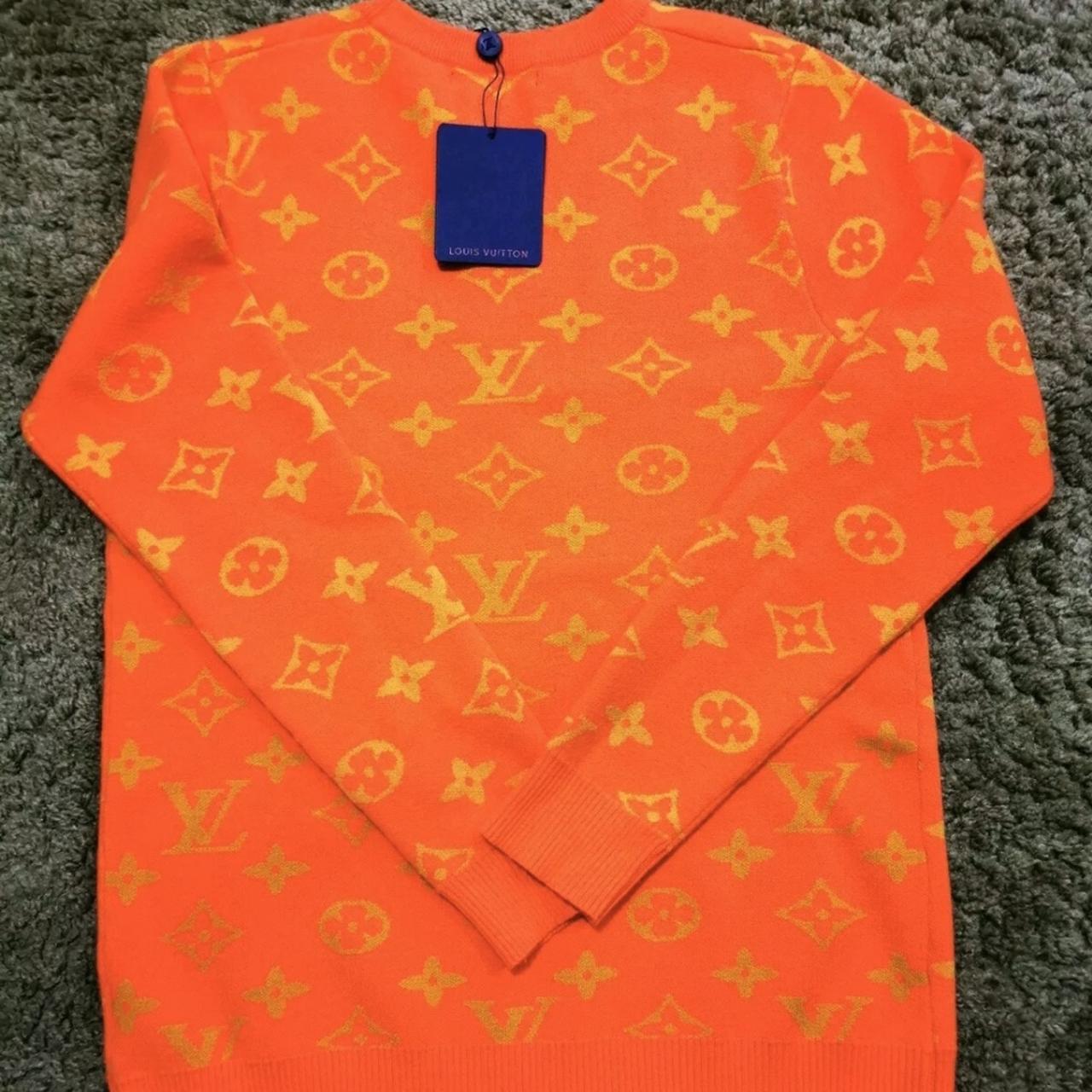 vuitton orange monogram sweatshirt