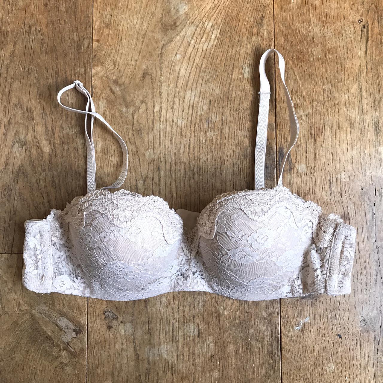 Marks Spencer Women S Tan And Pink Bra Depop