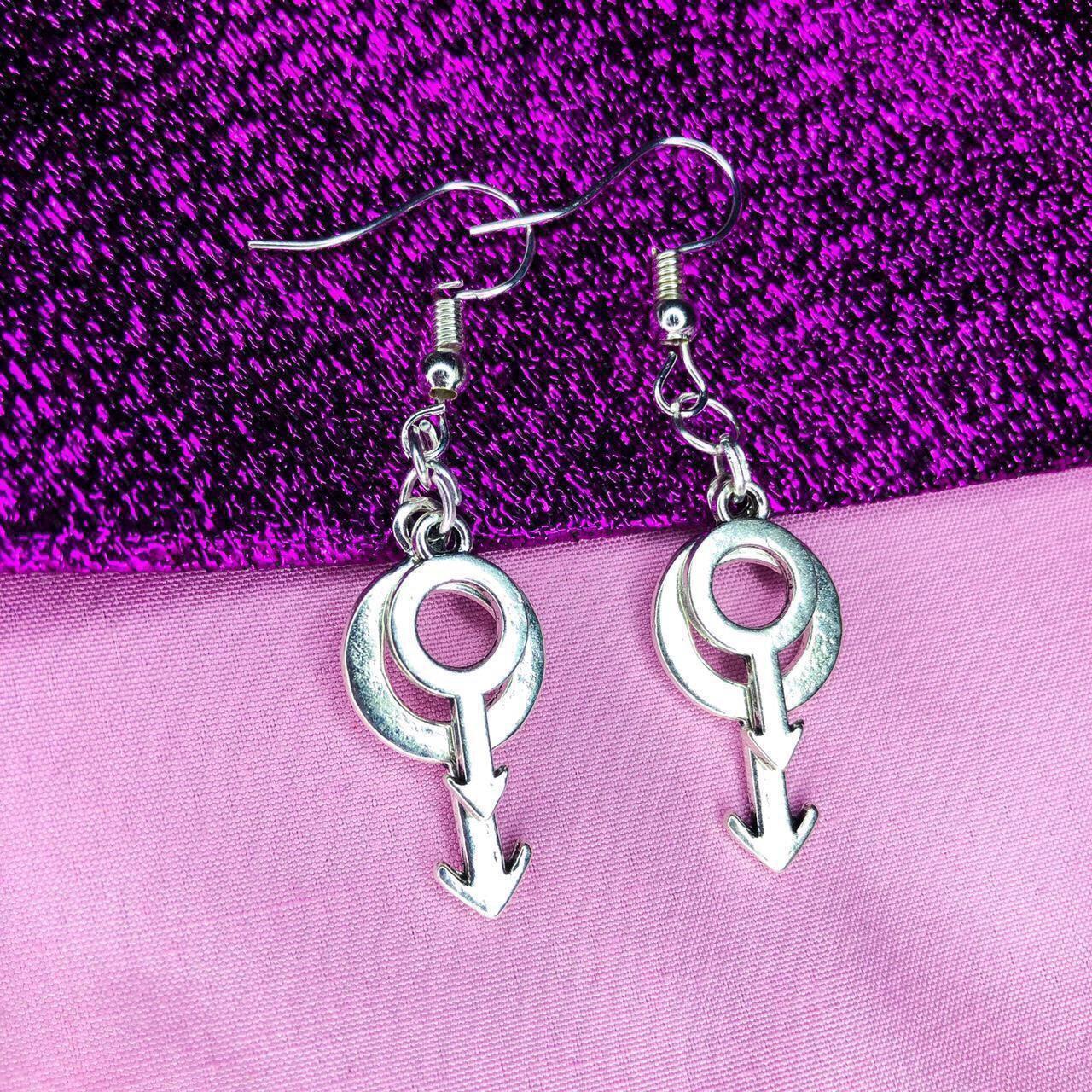 Double Mars (male) symbol Earrings Gay pride Depop
