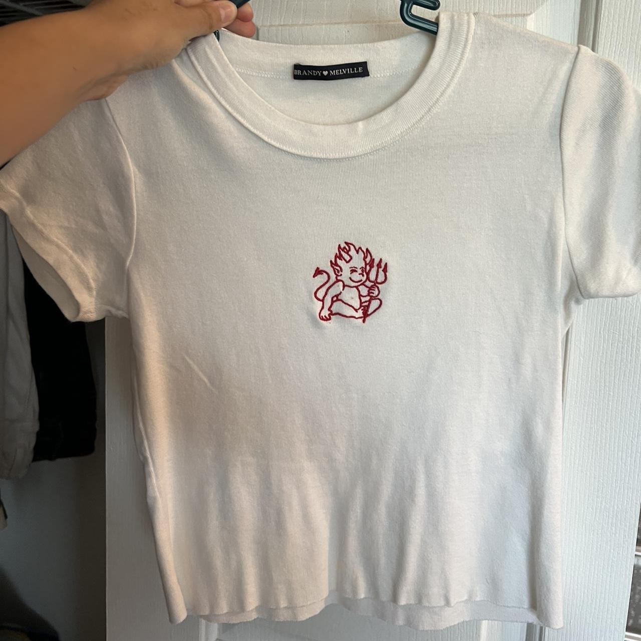 Brandy Melville devil t shirt Never worn - Depop