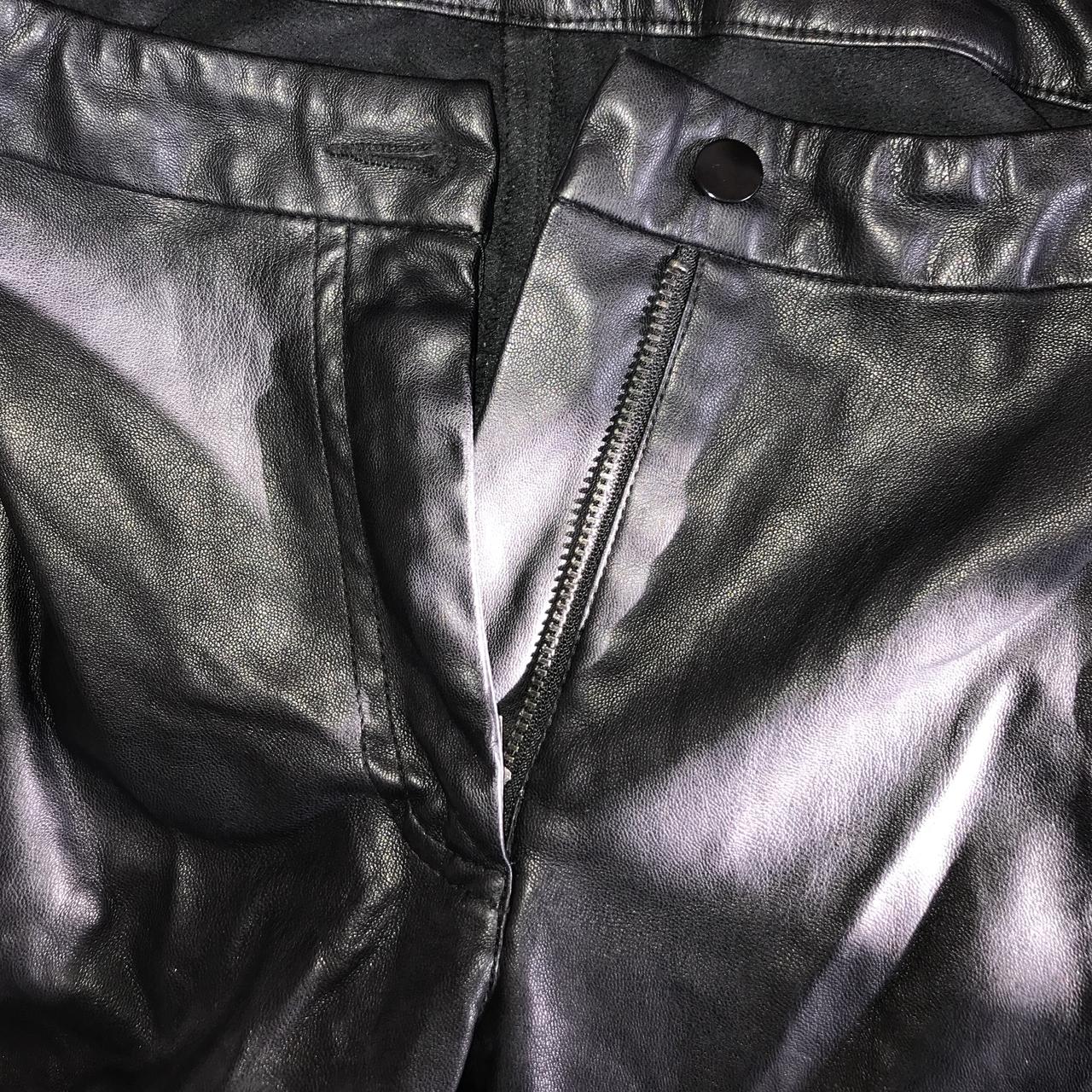 topshop faux leather leggings 🖤size 8 🖤can post - Depop