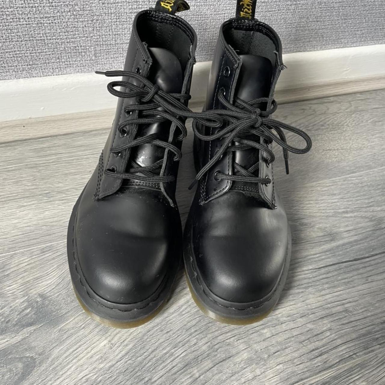 Dr martens 101 smooth leather 6-eye boots black ... - Depop