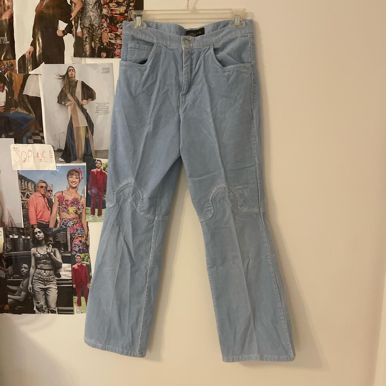 flare light blue corduroy jeans. perfect condition... Depop