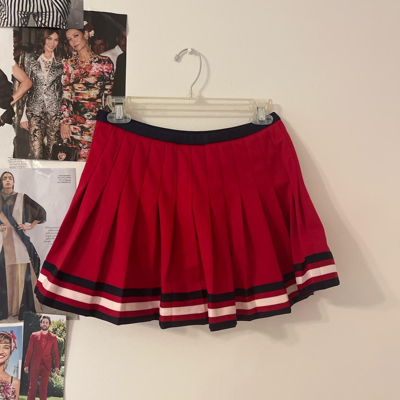 vintage y2k limited too red cheerleading skirt.... Depop