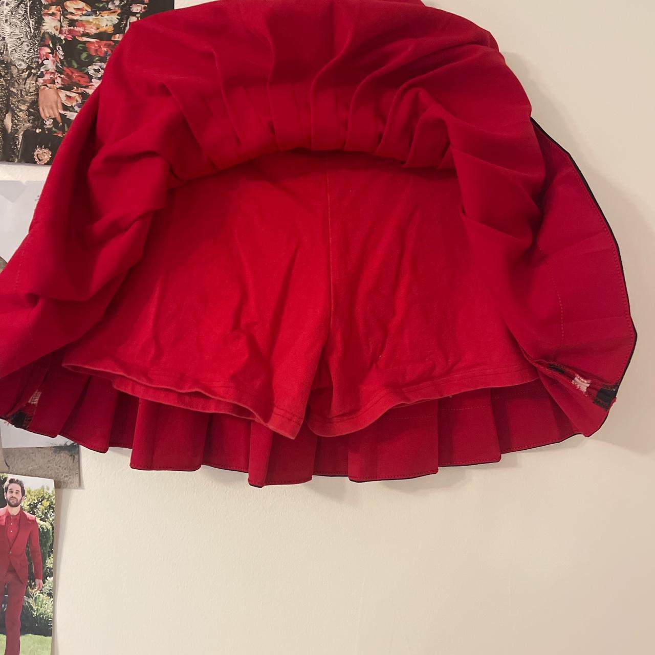 vintage y2k limited too red cheerleading skirt.... - Depop