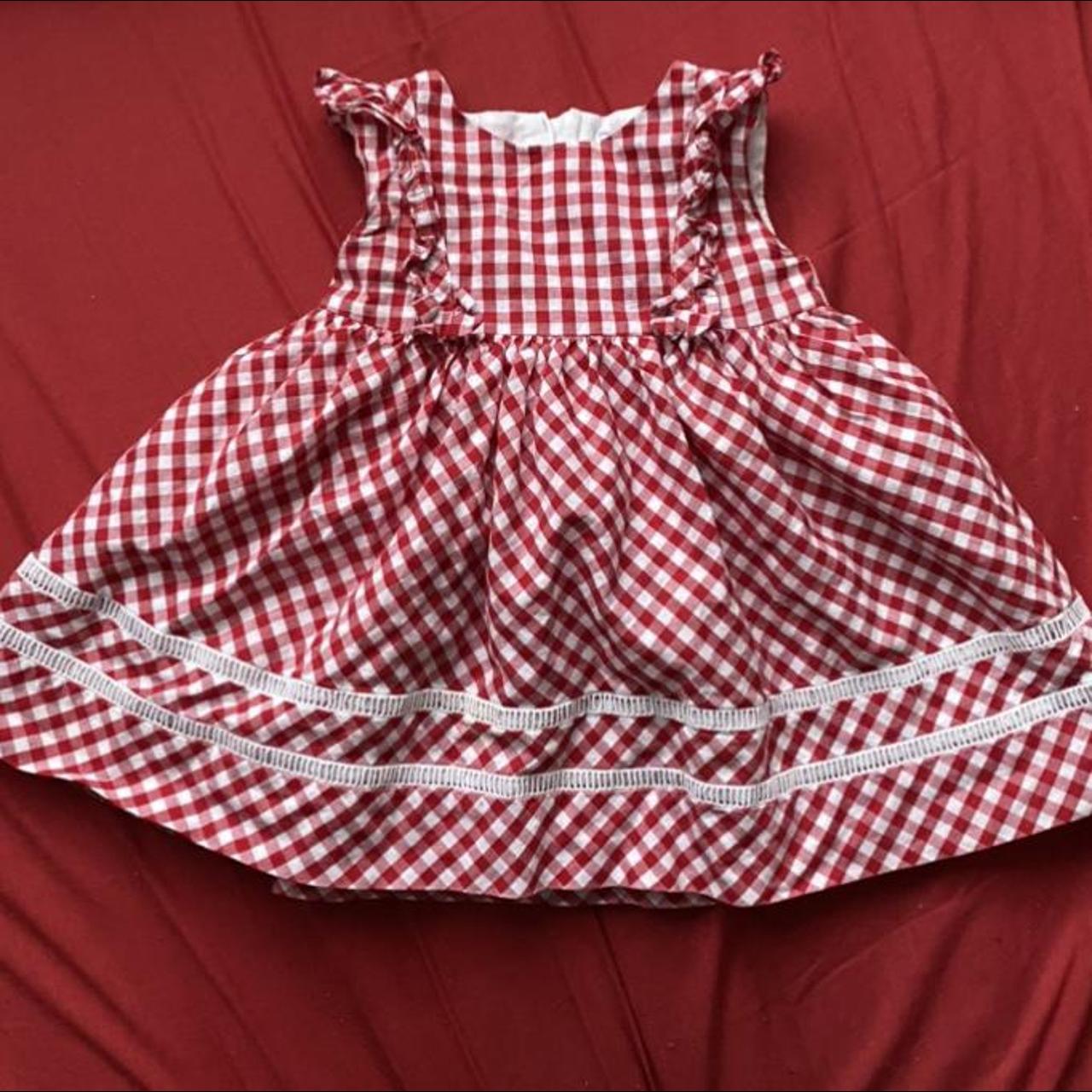 Mayoral red gingham dress excellent quality. Only... - Depop