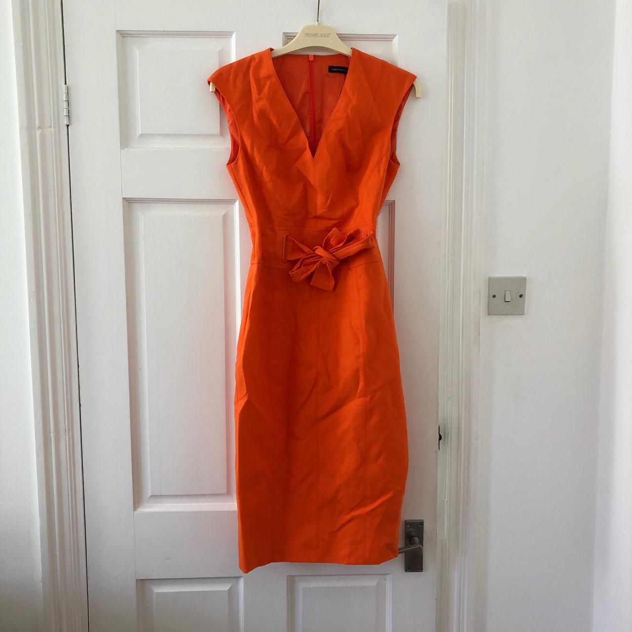 karen millen orange dress