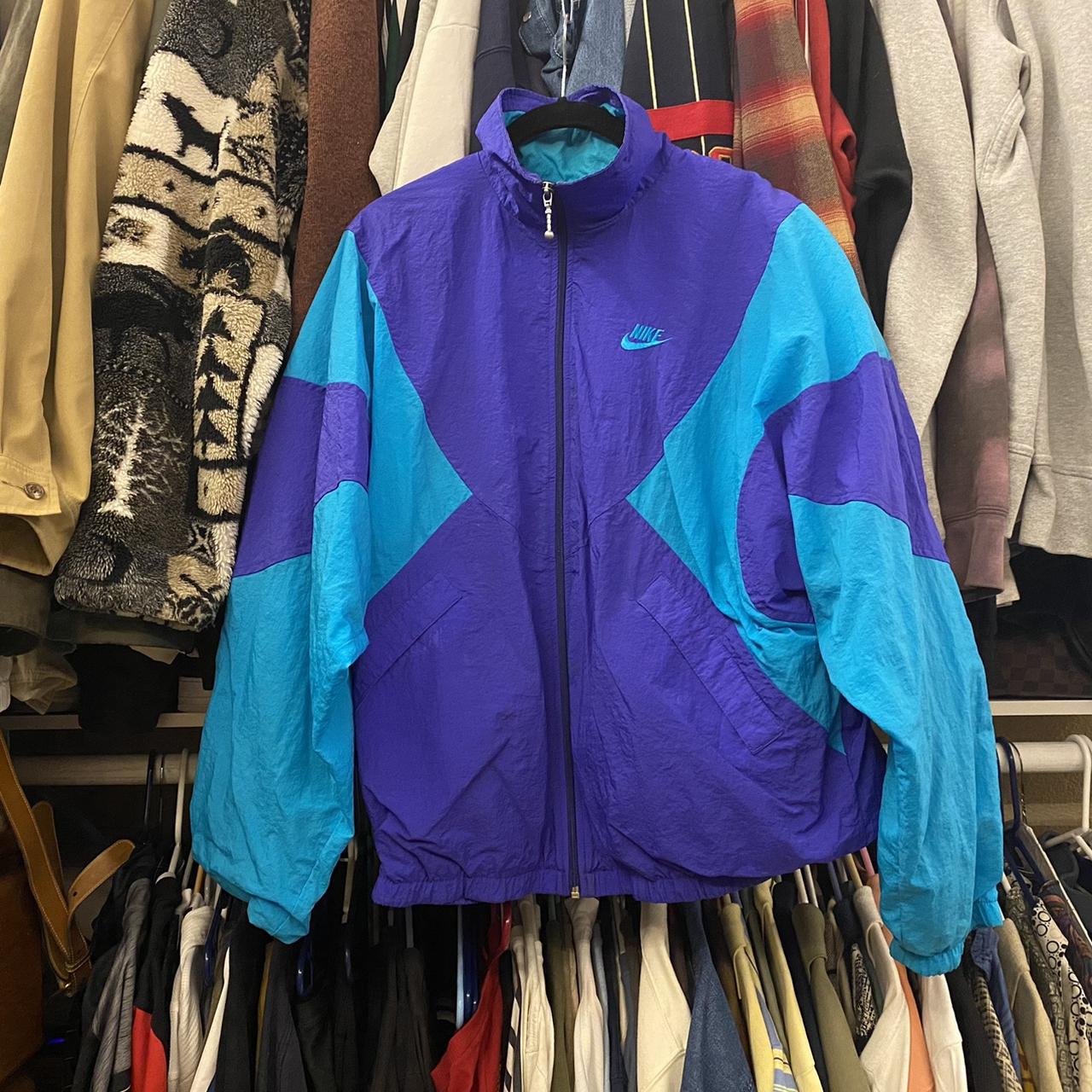 Vintage Nike Windbreaker Aqua berry delight ready. Depop