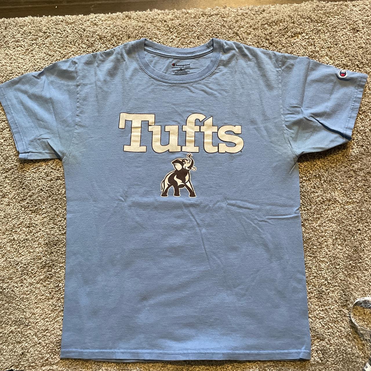 Tufts University collegiate style light blue shirt Depop