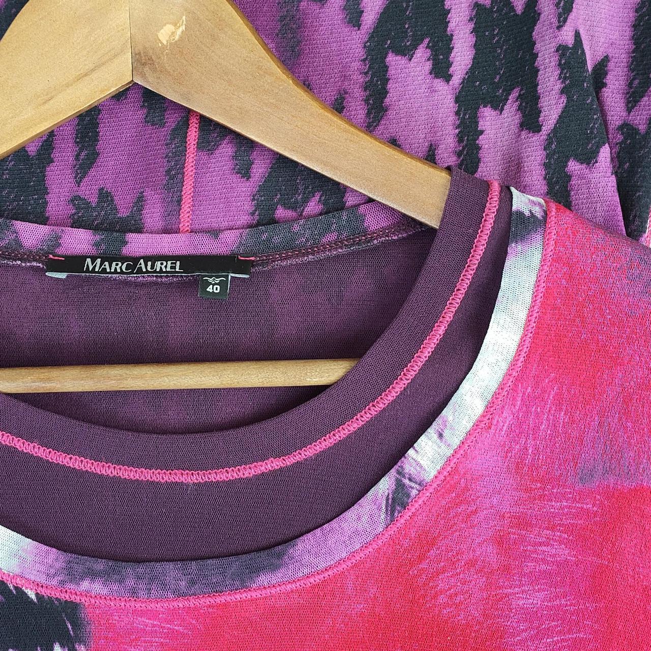 Marc Aurel sweatshirt in purpel and pink... - Depop