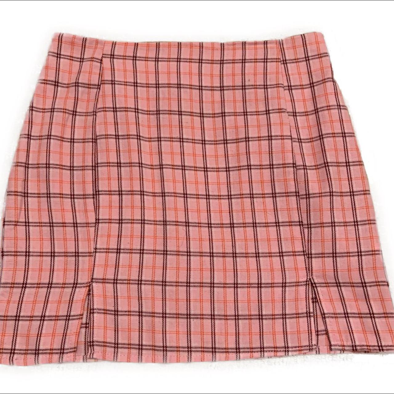 Super Cute Pink Plaid Mini Skirt Very Y2k Depop