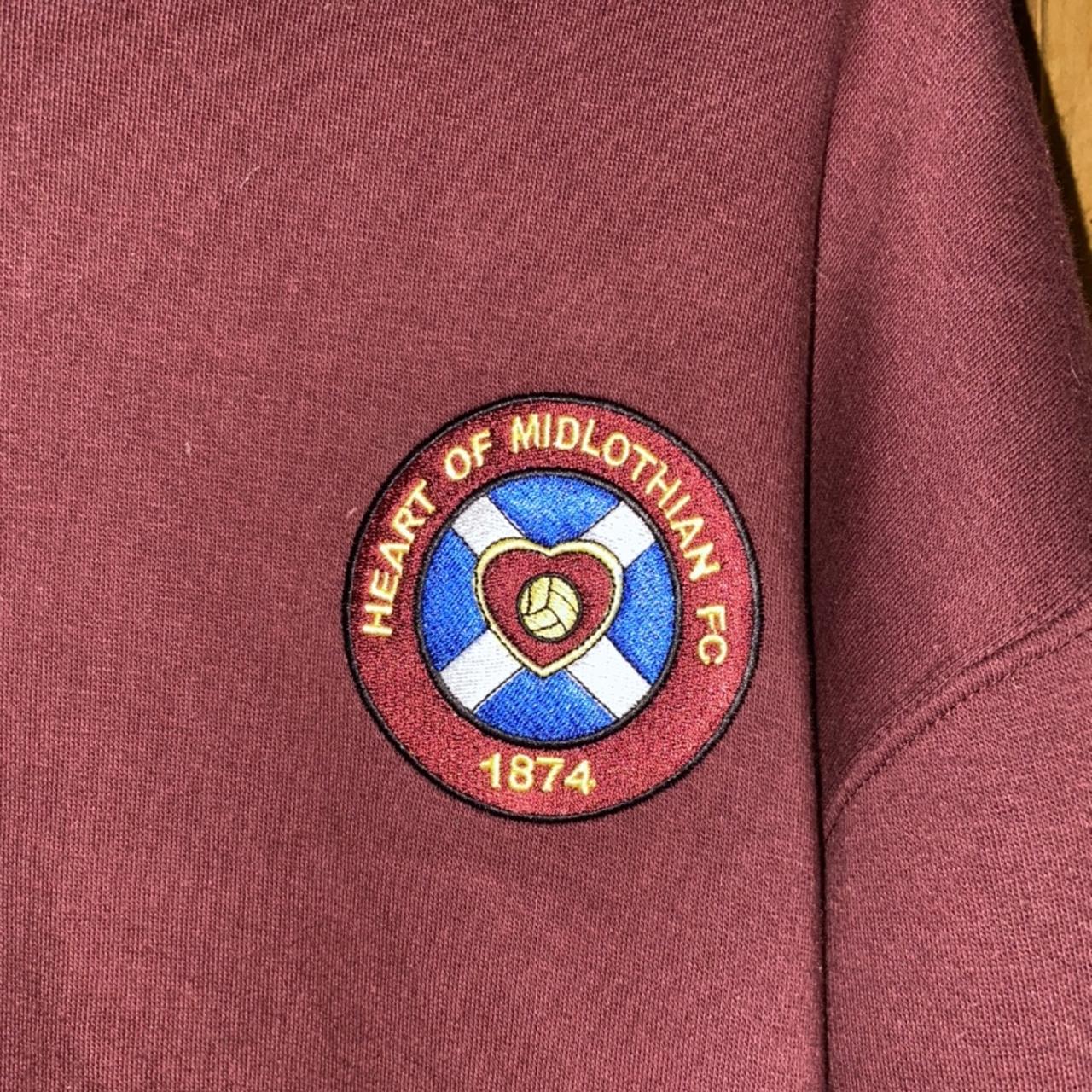 Heart of Midlothian fc hoodie, embroidered badge.... - Depop