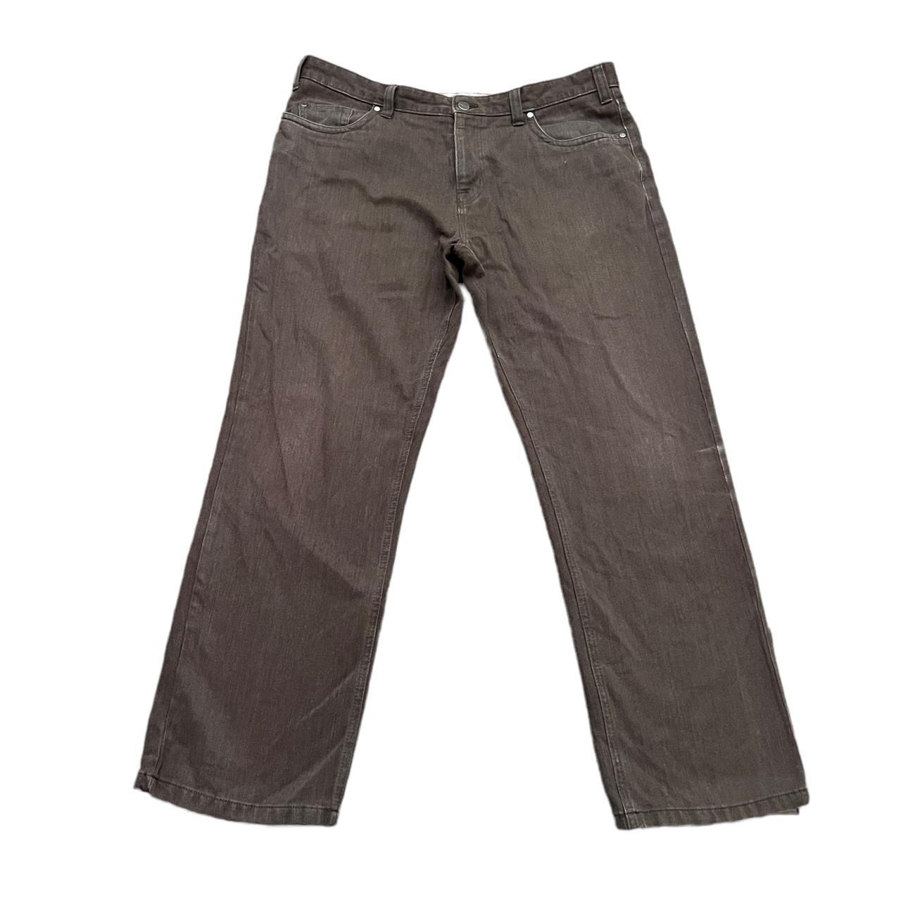 wide leg brown denim vintage jeans ⭐️ measurements... - Depop