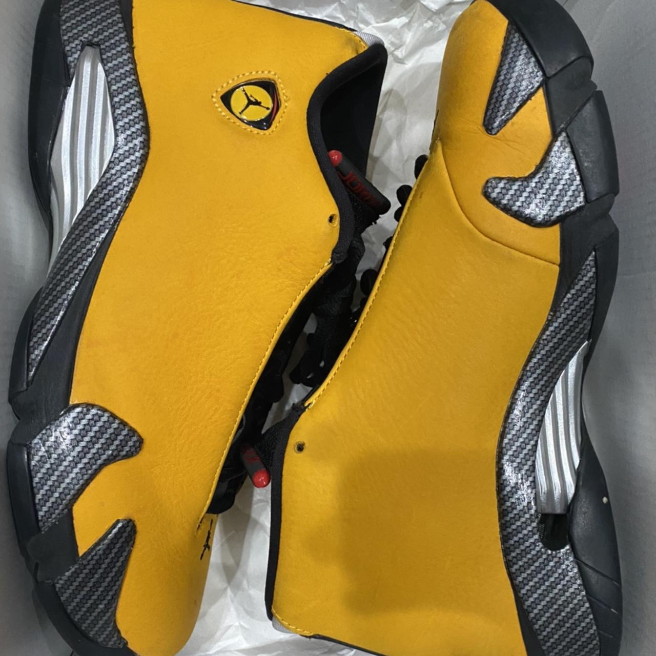 Nike Air Jordan 14 University Gold Size 8.5 9/10... | Depop, image size:1280x1280