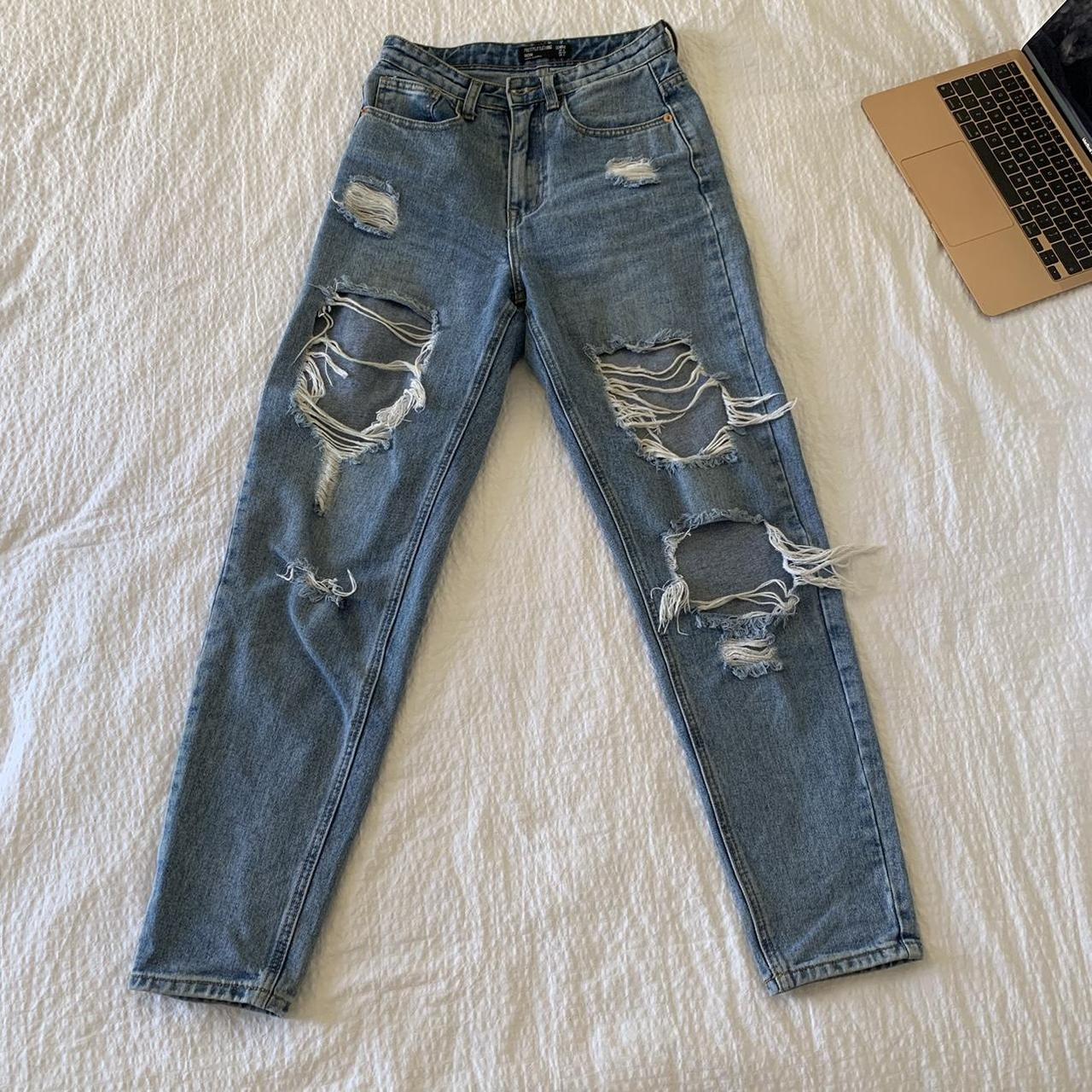plt super ripped mom jeans from pretty little thing... - Depop