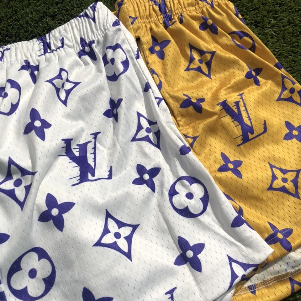 LOUIS VUITTON LV Frontrow - HotelomegaShops - BRAVEST STUDIOS LOUIS VUITTON  SHORTS YELLOW PURPLE