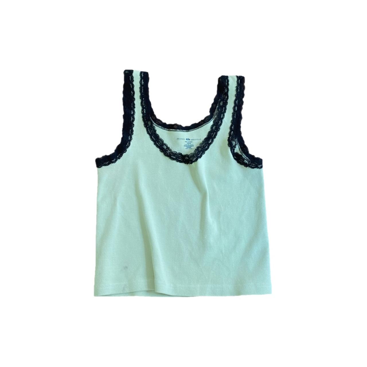 brandy melville green ronnie lace tank top