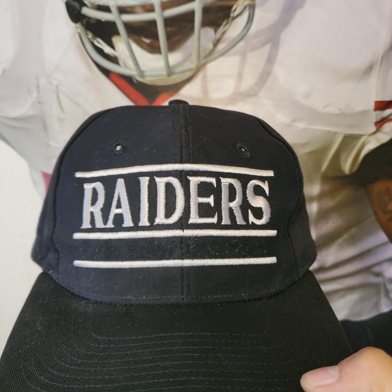 Vintage Raiders Snapback Hat Cap NFL the game vtg... - Depop