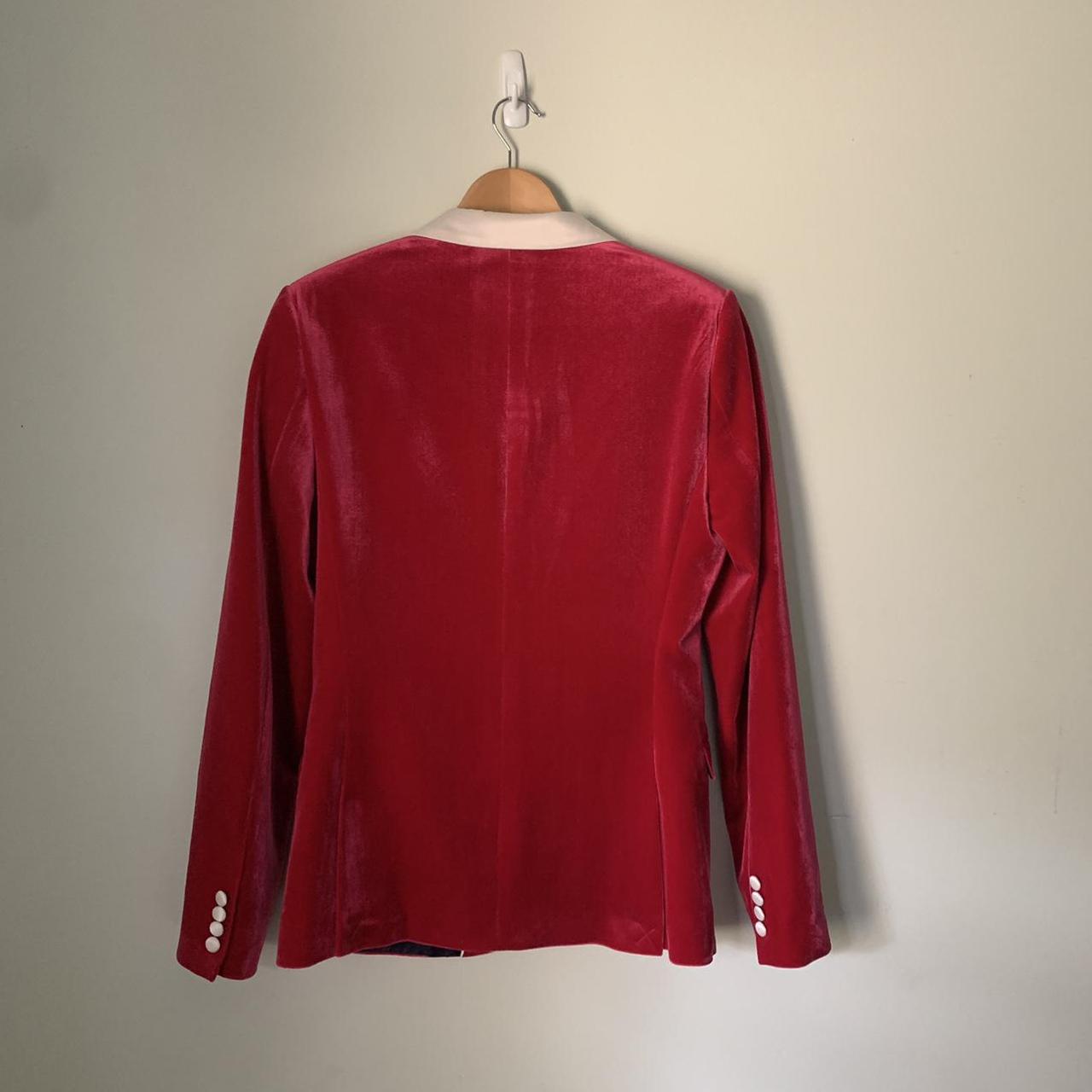 ASOS hot pink Velvet jacket blazer size UK 38