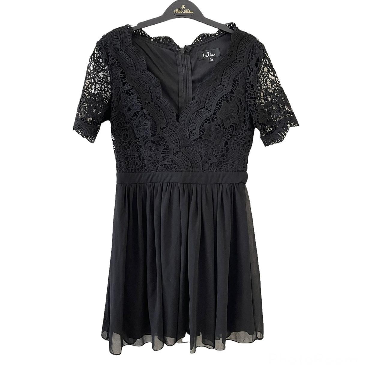 Lulus Black Angel in Disguise Lace Skater Dress Size. Depop