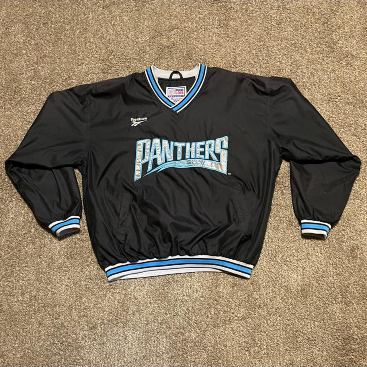 Vintage Y2K NFL Carolina Panthers Sweatshirt Faded - Depop