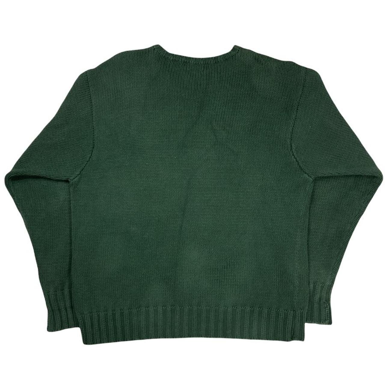 🇺🇸 Vintage Ralph Lauren Heavy Knit Green Iconic... - Depop