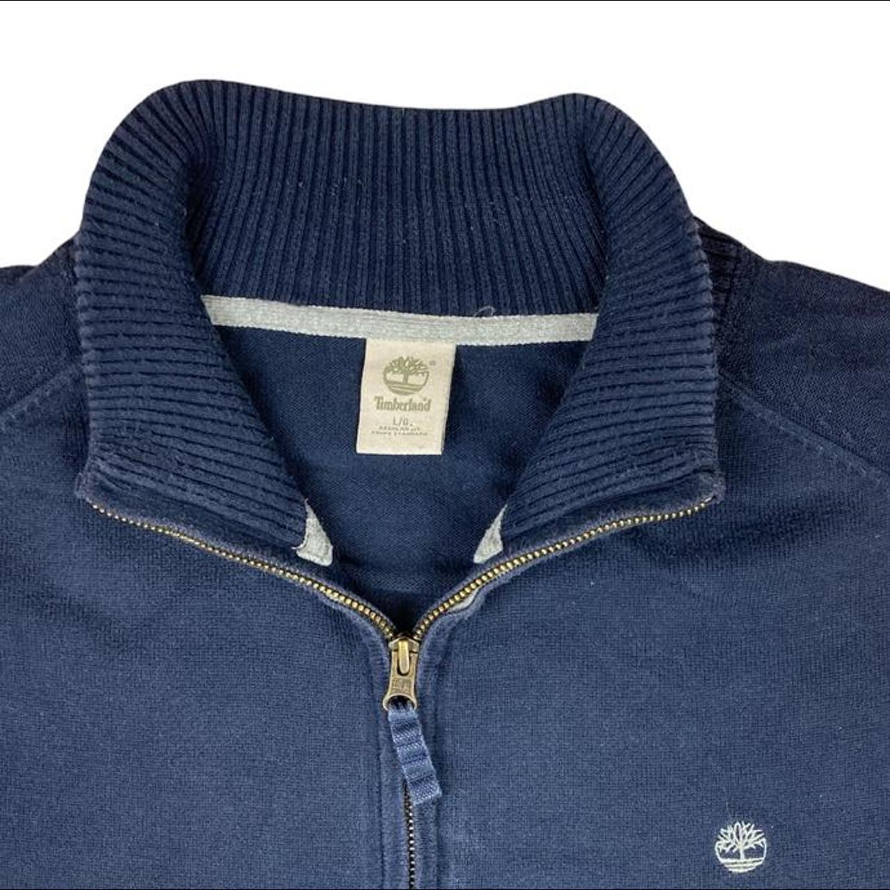 Timberland Vintage Zip-Up Navy Jumper... - Depop