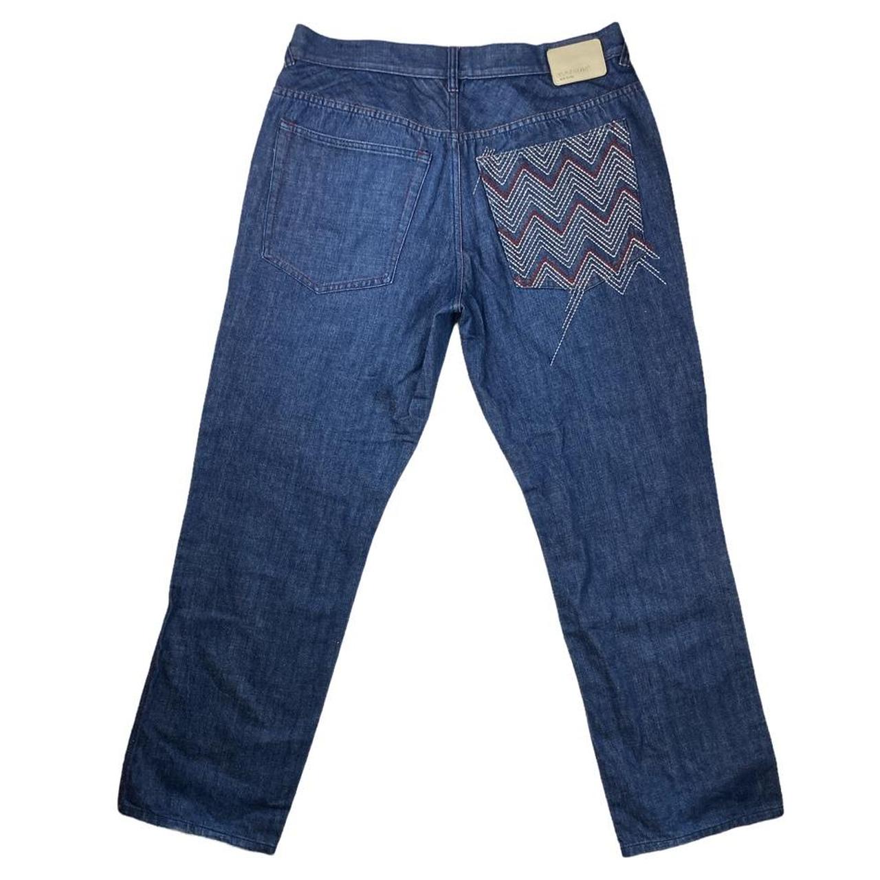 👖 🦏 Vintage Ecko Unltd Embroidered Navy Blue Jeans... - Depop