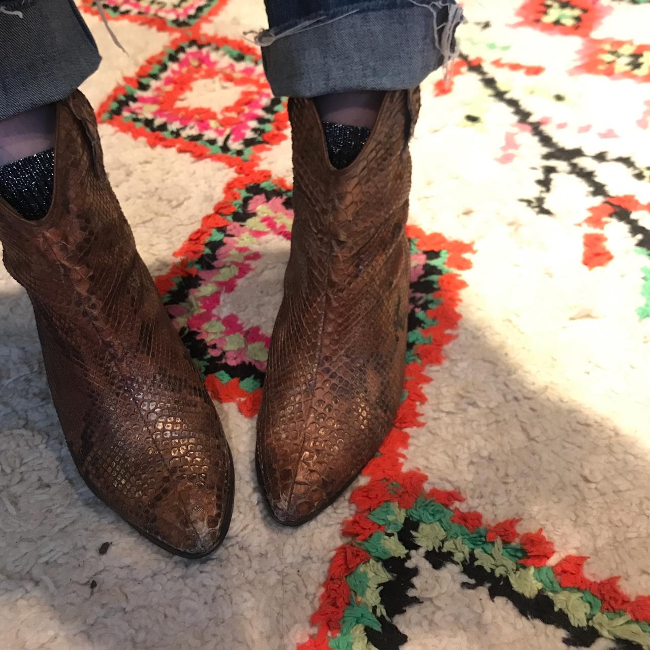 real snakeskin booties