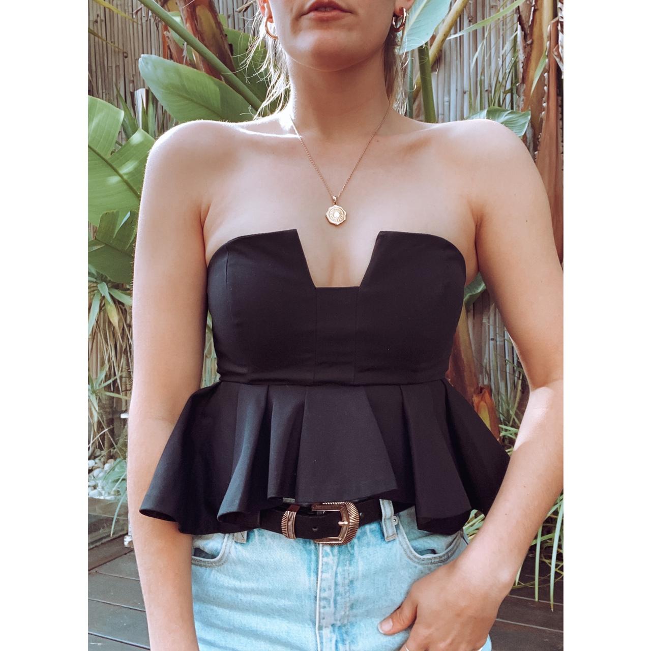 Bardot black outware top #crop #brdot #black #outware - Depop