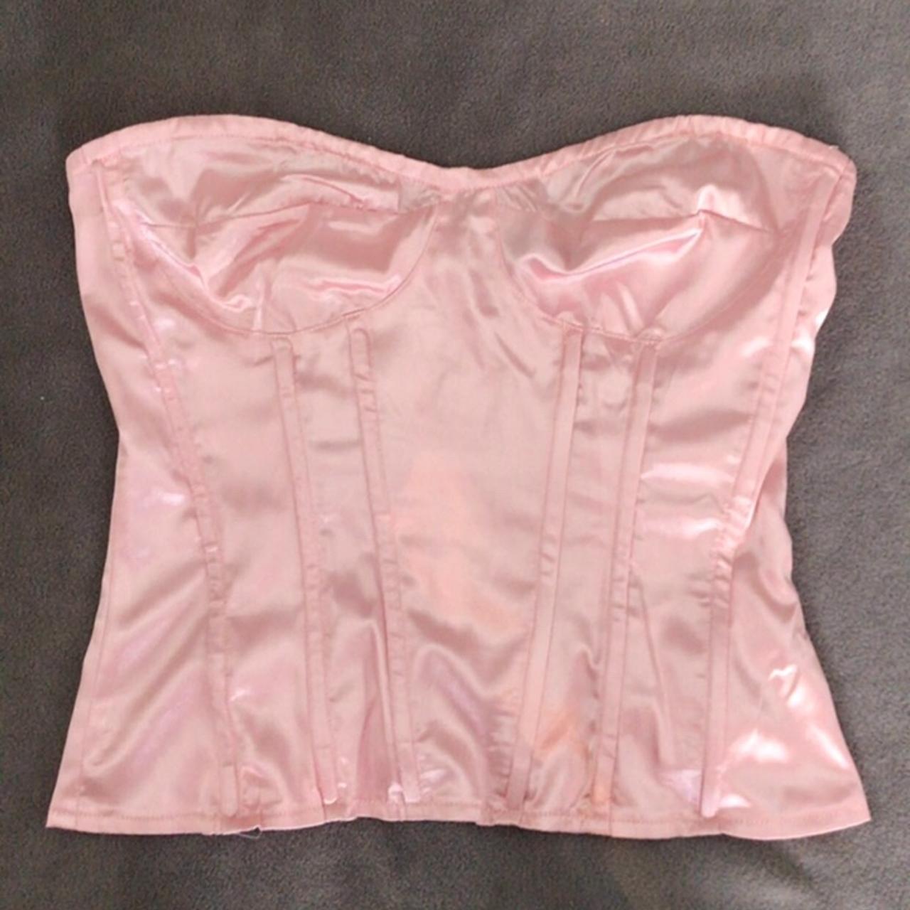 Satin Pink Corset Top