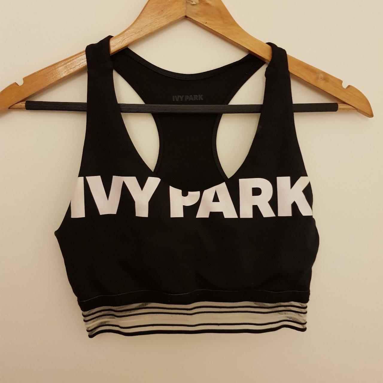 Ivy park black sports bra online