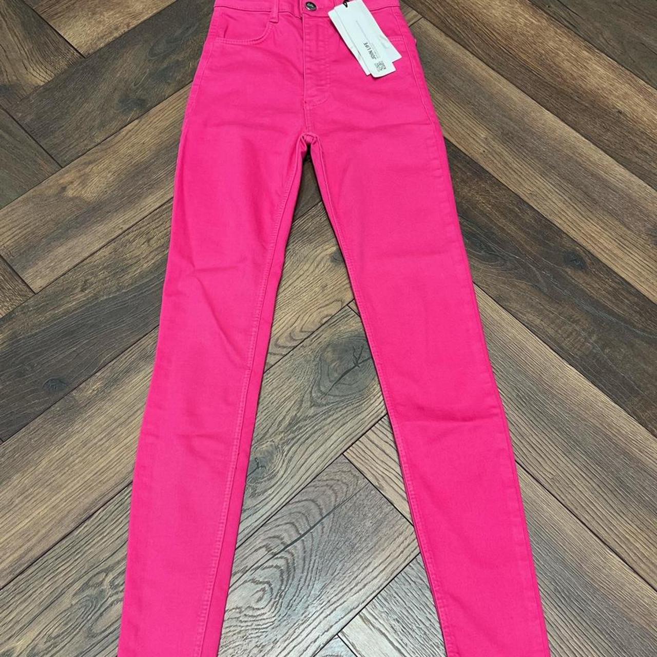 Zara Women's Pink Jeans Depop