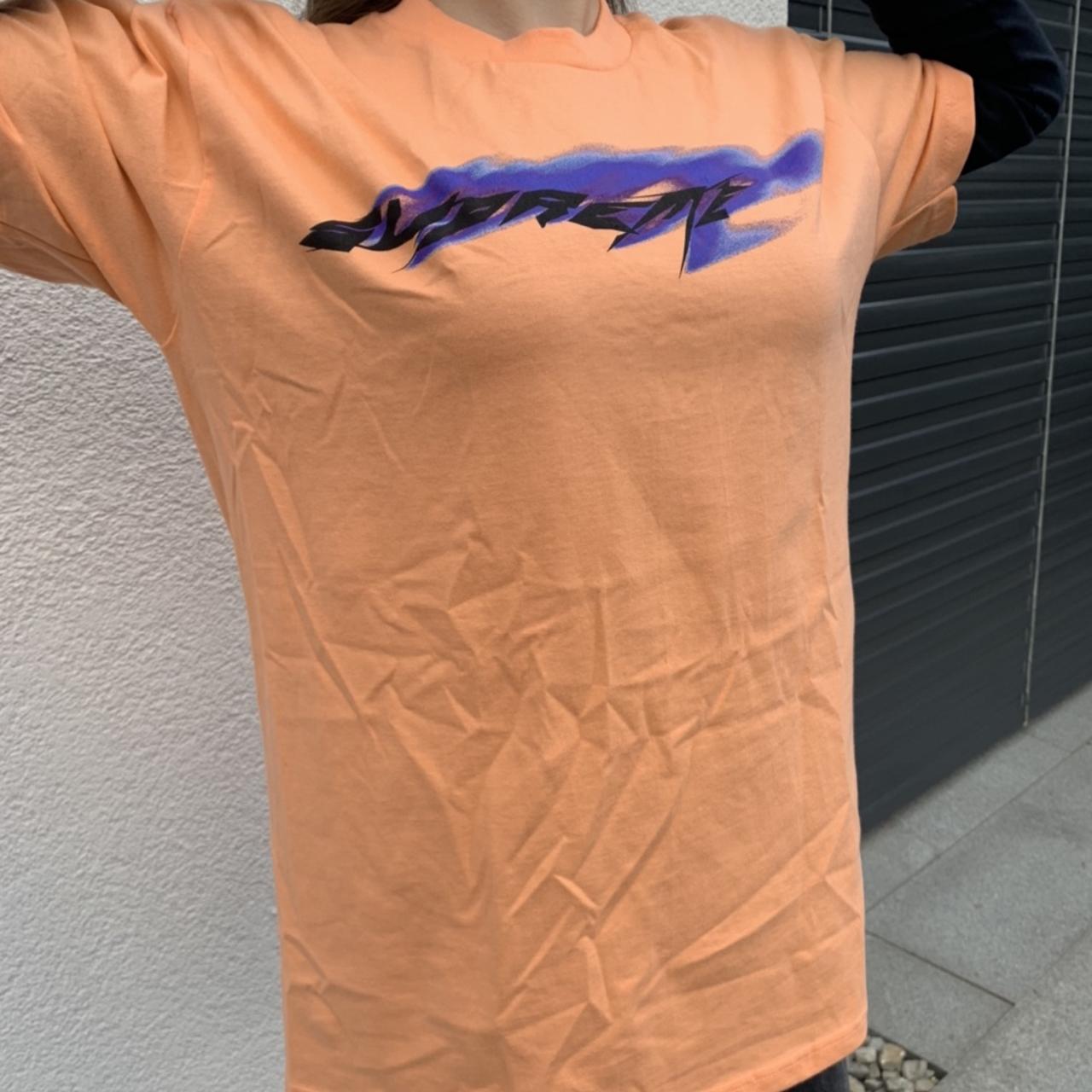 supreme wind tee peach