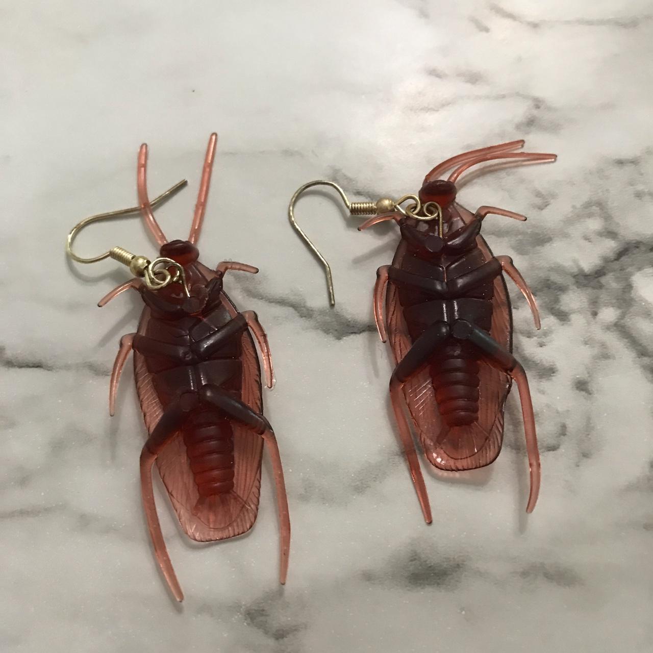 Instant buy is on! Handmade Cockroach earrings!... - Depop