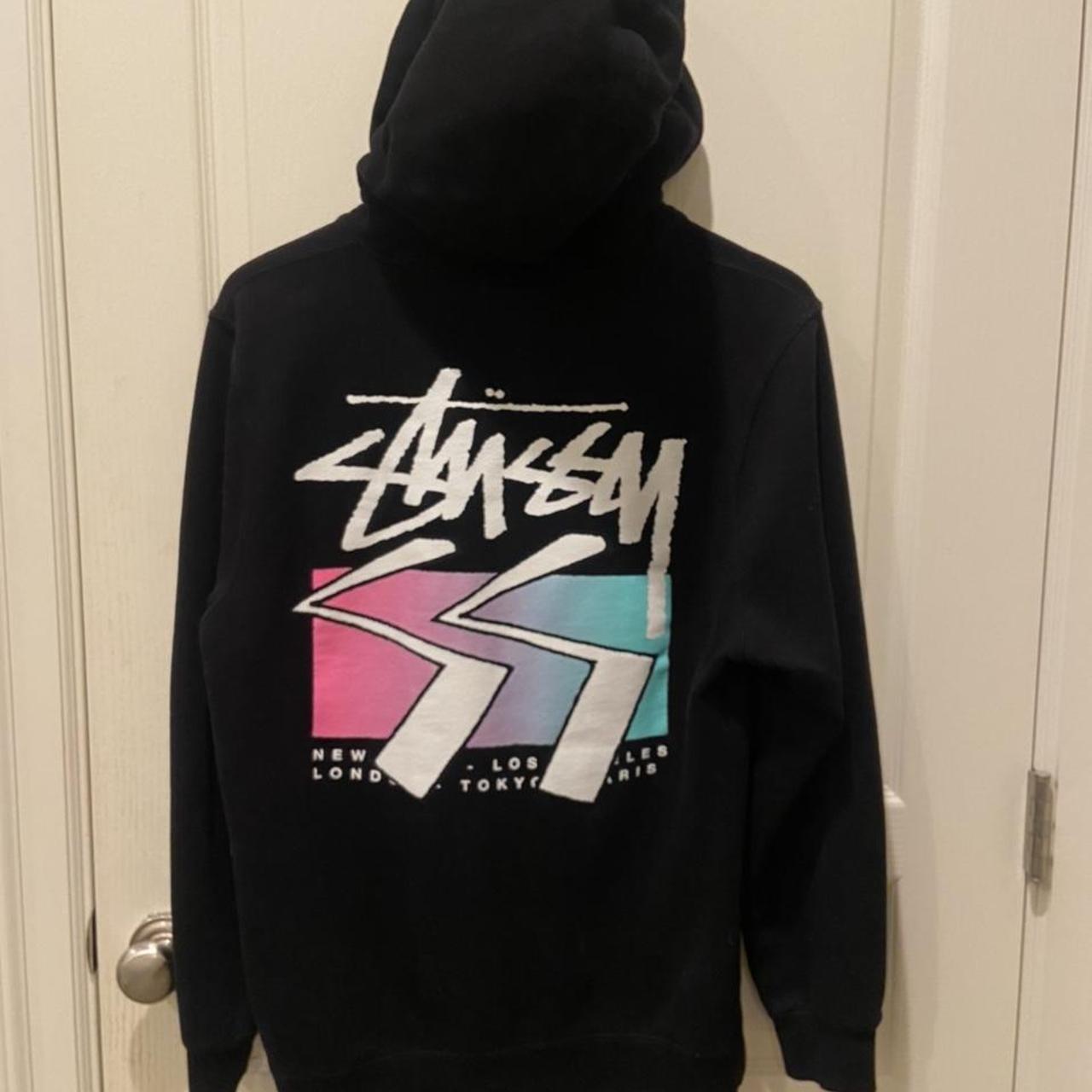 Stussy cube clearance logo hoodie sweatshirt