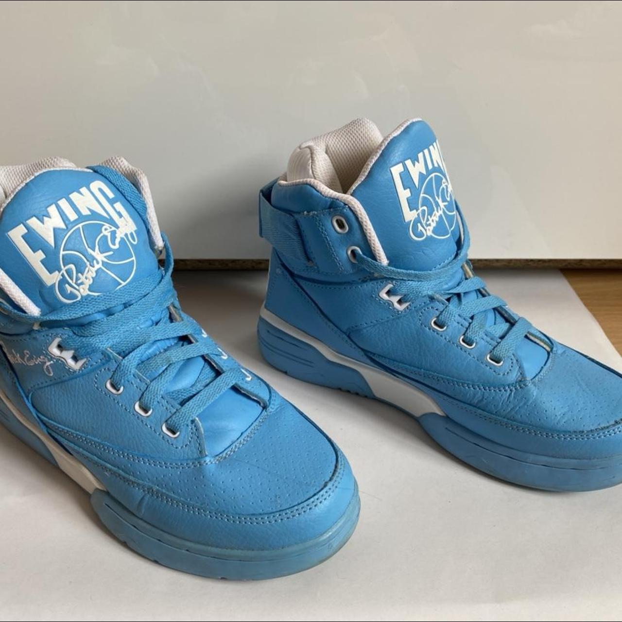 Blue patrick ewing shoes deals