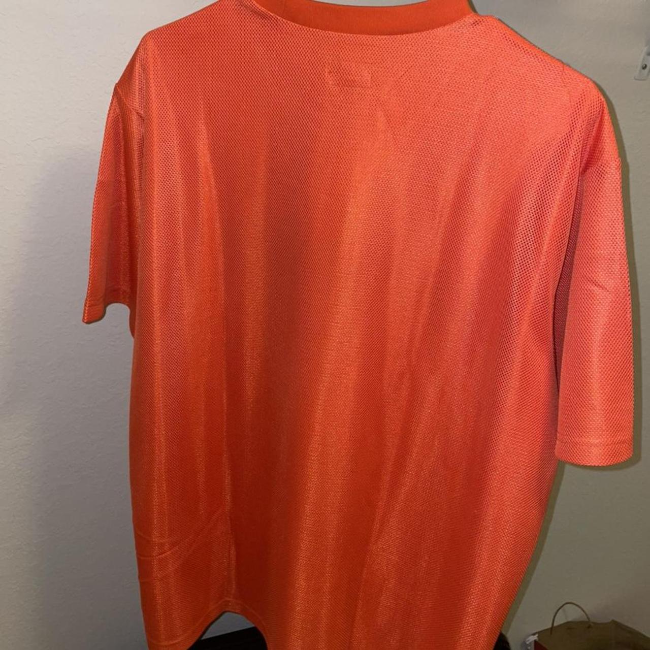 Supreme Men's Orange and White Tshirt Depop