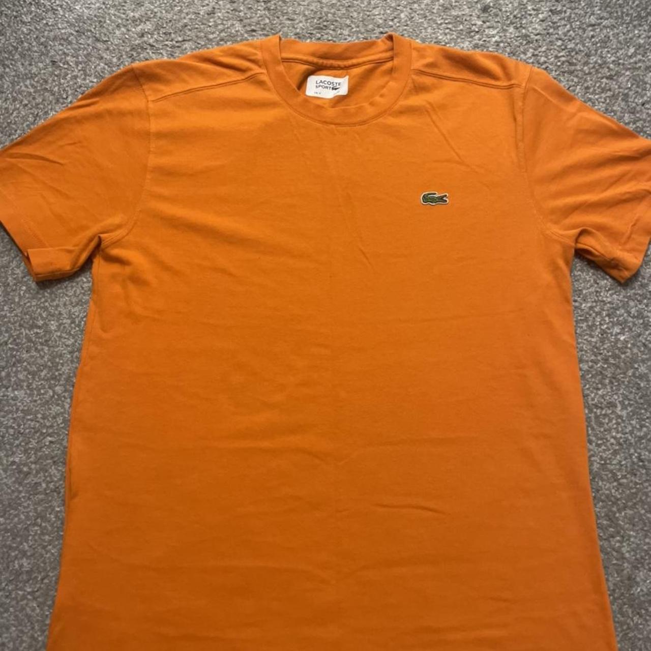 Lacoste Men's Orange T-shirt | Depop