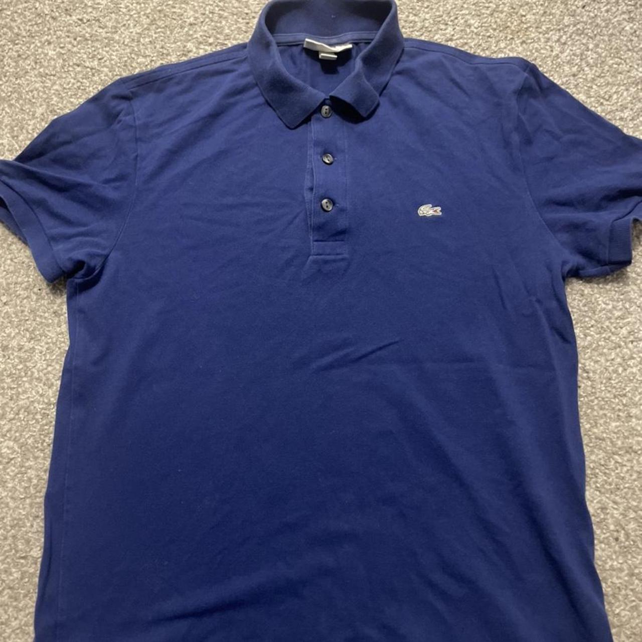 Lacoste Men's Navy and Blue Polo-shirts | Depop