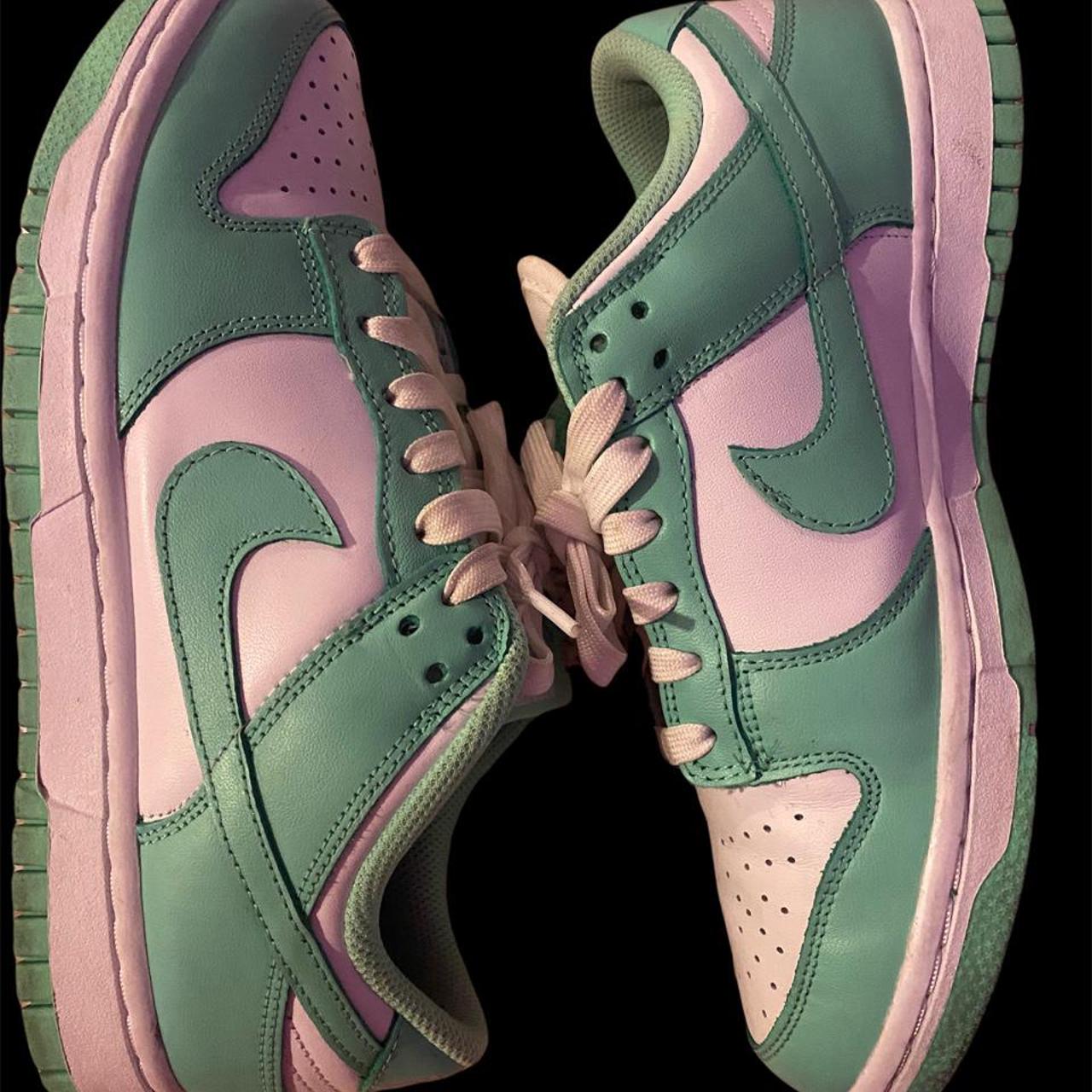 Foam Green dunks! Size women 8! Comes with box :) Dm... - Depop