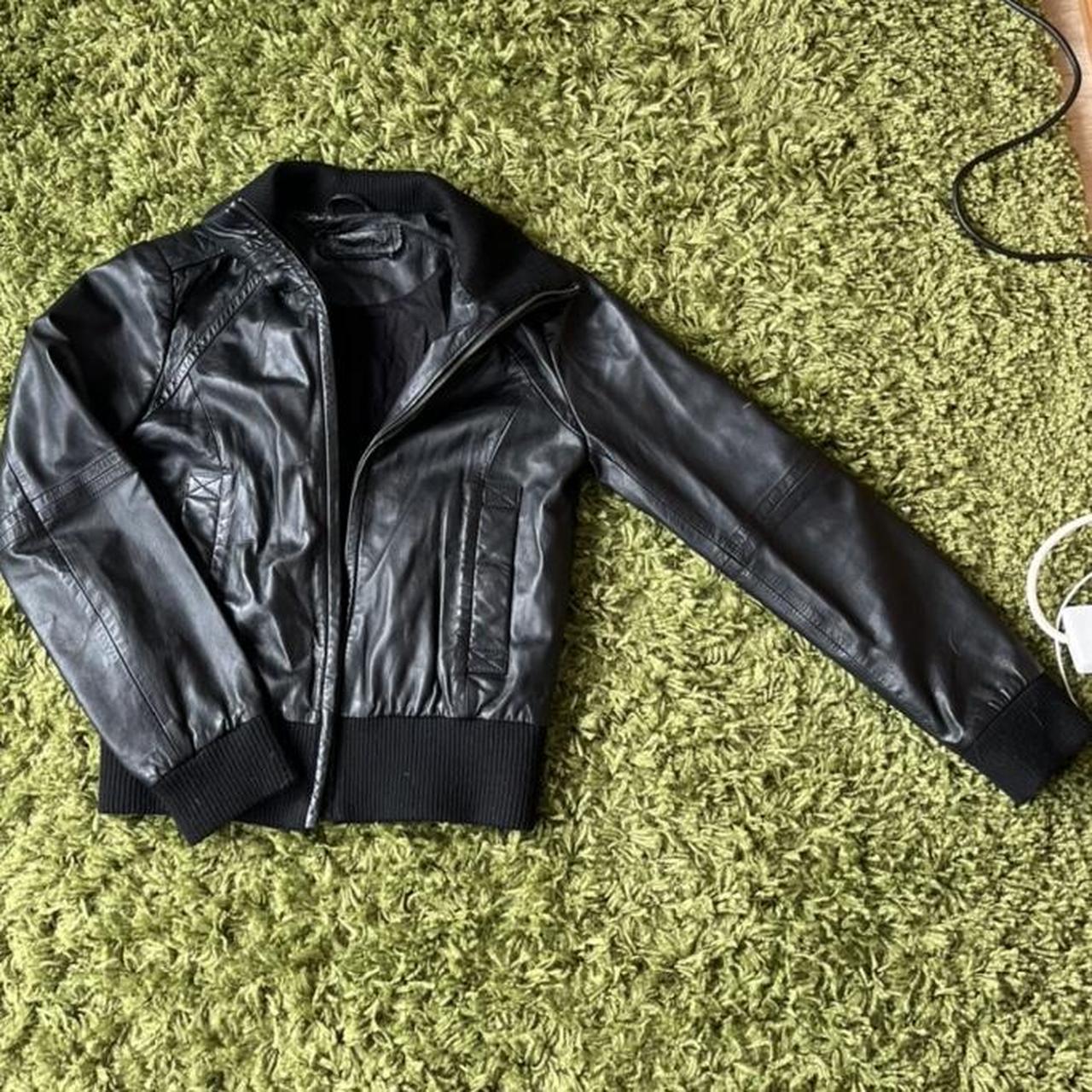 kookai leather jacket slight signs of wear Depop
