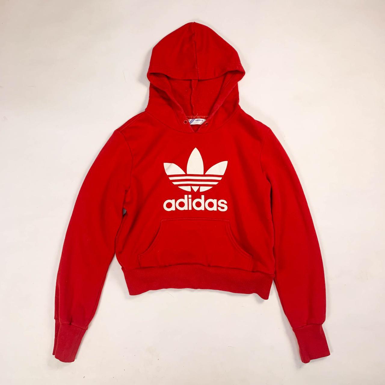 red adidas sweatshirt vintage