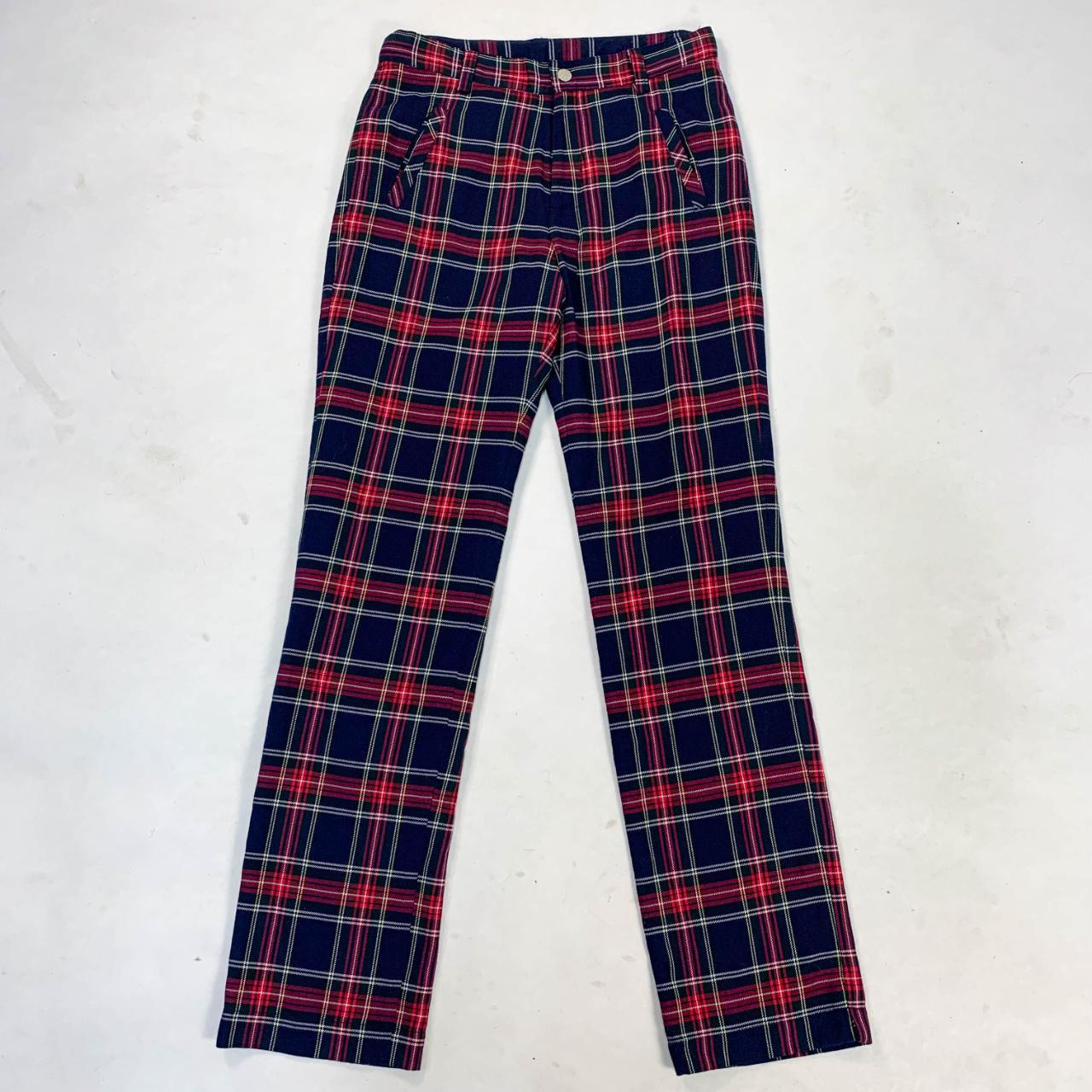 Women's Red and Blue Trousers | Depop