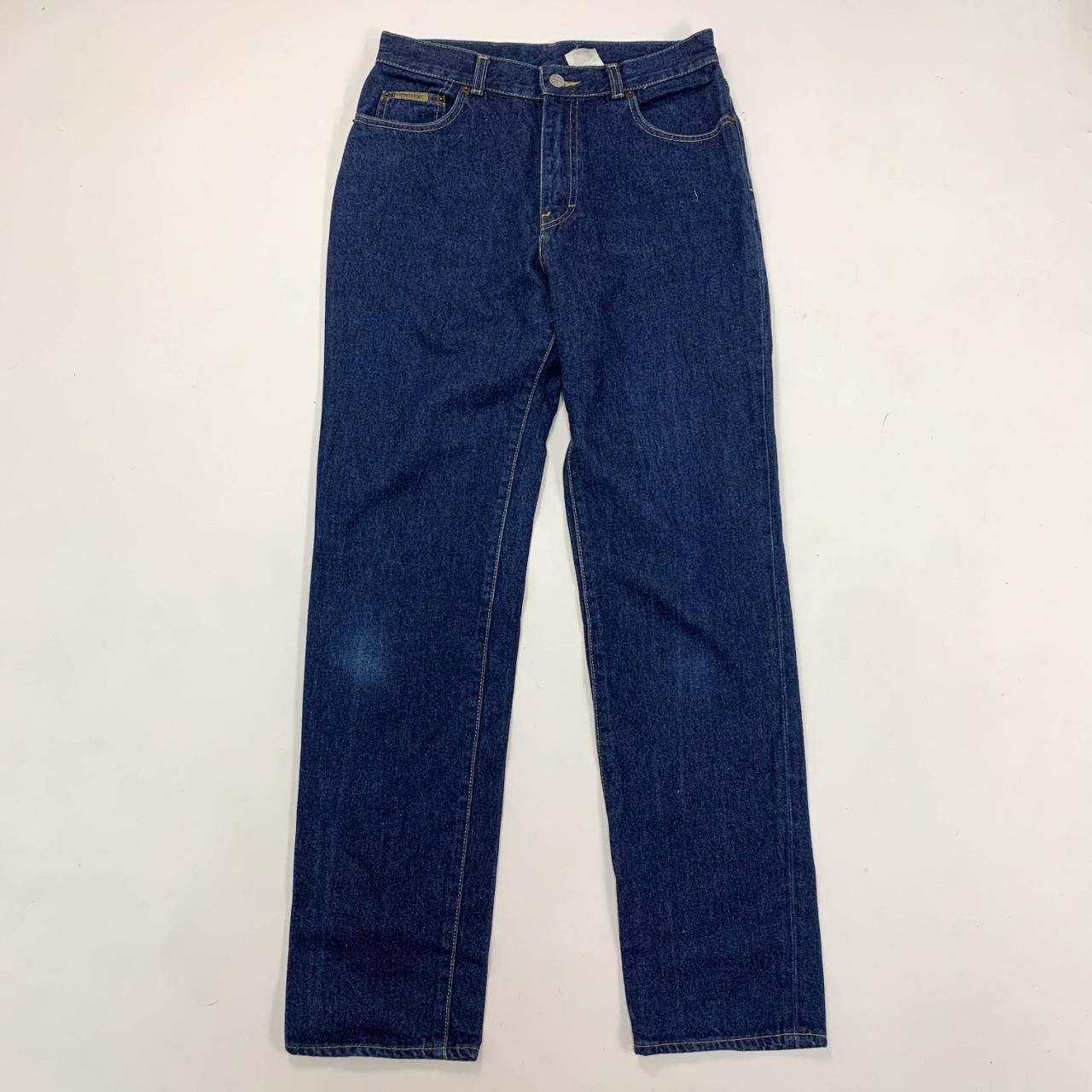 Calvin Klein Women's Blue and Navy Jeans | Depop