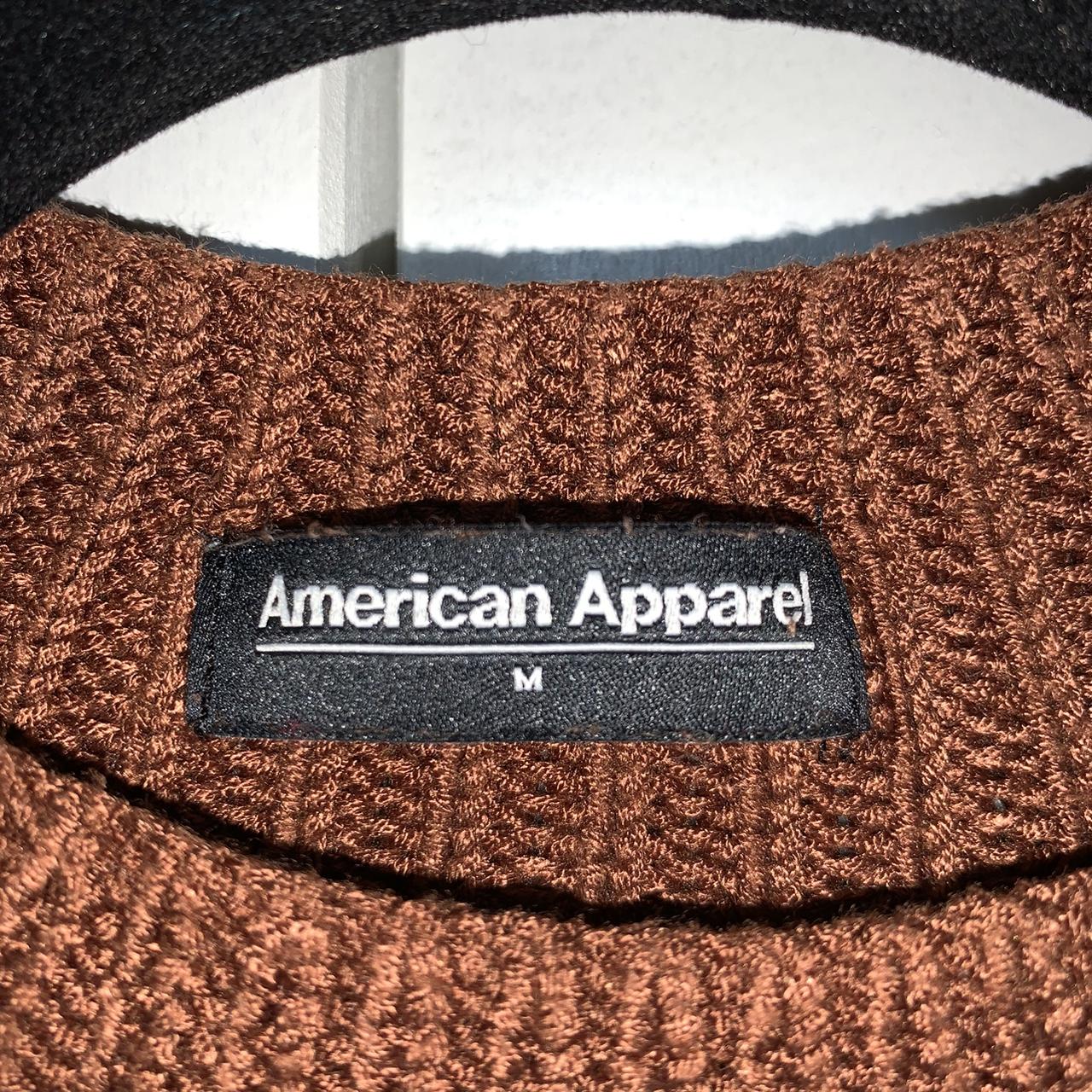 rust american apparel mock neck sweater worn a... - Depop